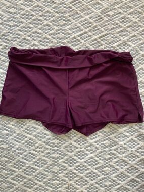 Athleta New With Out Tag Plum Purple Swim Shorts Size 2X